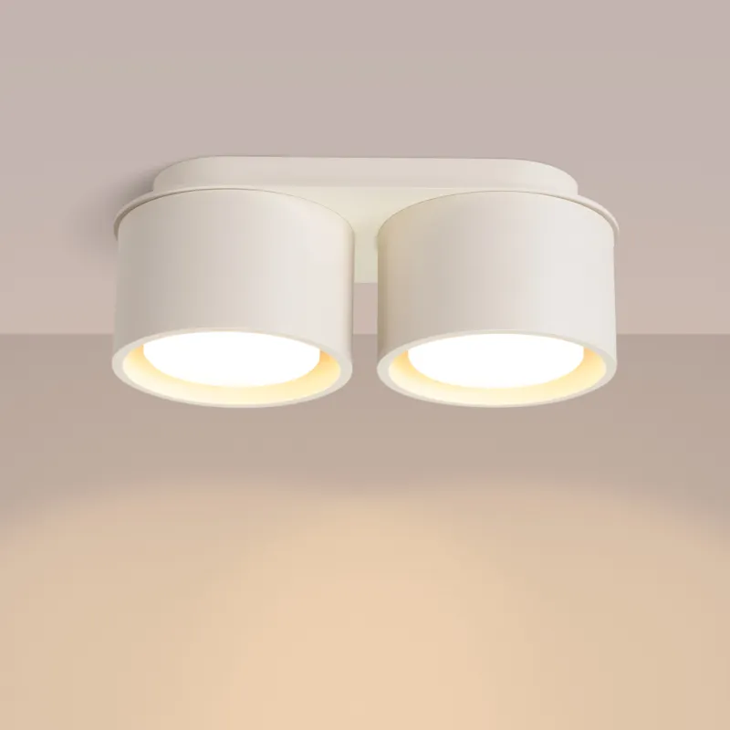 Minimalistyczne oświetlenie sufitowe Base 2 w beżowym odcieniu Wyjątkowa oferta