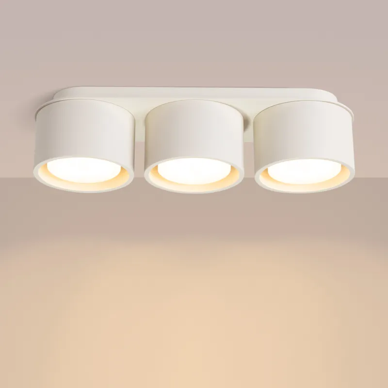 Ostatnia szansa Potrójna beżowa lampa sufitowa Base 3 do stylowych wnętrz