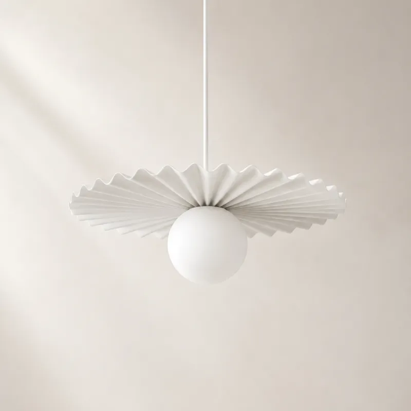 Nowość Nowoczesna, biała lampa wisząca Flara