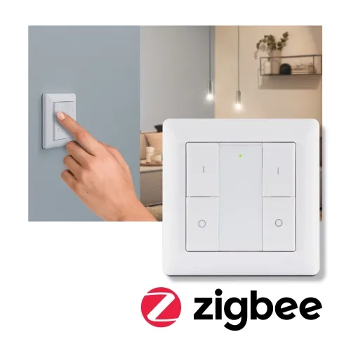 Bezpieczna płatność Biały przycisk on/ff i ściemniacz do sterowania lampami Zigbee Paulmann PL50134