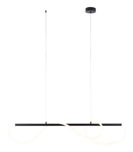 Popularny Czarna lampa wisząca listwa z wężem ledowym Max Light P0512 Laguna LED 30W 3000K 135cm IP20