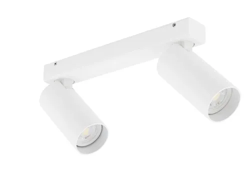 Biała lampa sufitowa listwa z dwoma reflektorkami GU10 Nowodvorski 11433 Fourty II Niska cena