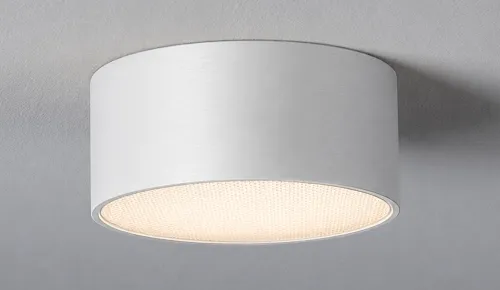Biały RAL9010 okrągły plafon sufitowy z pryzmatyczną przesłoną Chors 14.1104.D28.003 Luno LED 12,6W 1325LM 4000K CRI98 160cm ściemnialny Triac Szybka dostawa