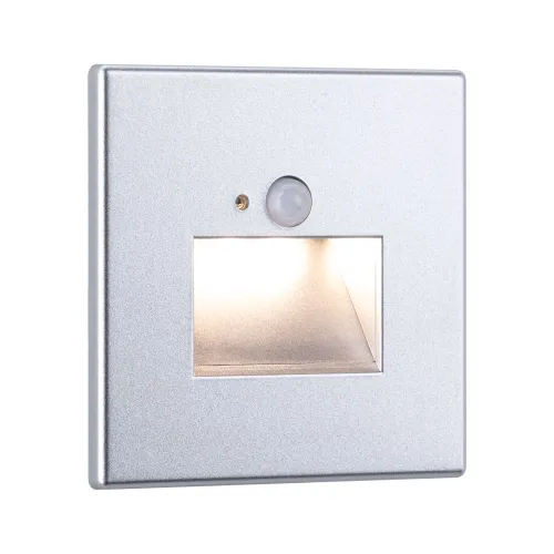 Chromowana matowa kwadratowa lampa schodowa z czujnikiem Paulmann 93134 Edge 1,2W 2700K 230V Wyprzedaż