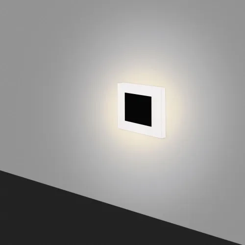 Czarna kwadratowa lampa schodowa Elkim Lighting 1008B2203 Lesel 1W 4000K 230V Szybka wysyłka