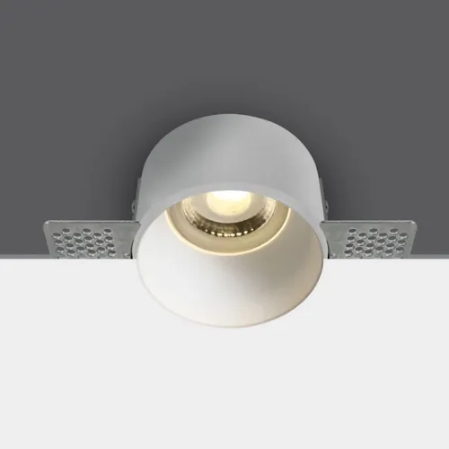 Zamów teraz Biała okrągła lampa podtynkowa do szpachlowania One Light 10105TR/W Potamos GU10 FI6cm