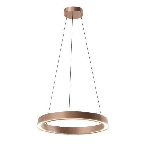 Dostępne od ręki Różowa złota lampa wisząca obręcz Yaskr PL0149 Garta LED 24W i 12W 3000K 50cm