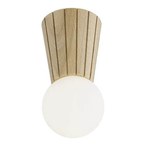 Szybka dostawa Dębowa lampa łazienkowa z kloszem szklaną kulą Argon 8973 Volante G9 IP44