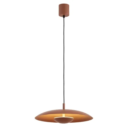 W kolorze terakoty lampa wisząca w formie kapelusza Argon 8870 Bolton LED 12,5W 3000K 42cm Nowość