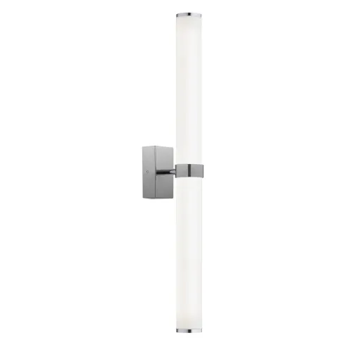 Ekspresowa dostawa Niklowy szczotkowany kinkiet łazienkowy z opalowymi kloszami walcami Argon 8928 Batumi LED 24W 3000K IP44
