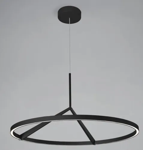 Bezpieczna płatność Czarna lampa wisząca obręcz 80cm na nieregularnym uchwycie Vivida International PLS004.32.NE D WN Meridiana LED 51W 3000-4000K Ściemnialna