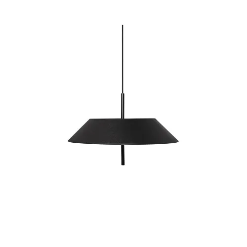 Kup teraz Czarna lampa wisząca z szerokim materiałowym abażurem Ummo SKB322P0 Sakosi B 3xG9 50cm