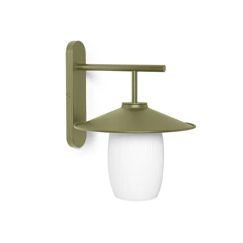 Oliwkowo biała orientalna lampa ścienna w formie pagody Ummo JNB114000 Jingu B E27 Darmowy zwrot
