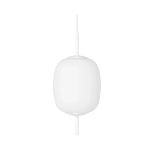 Biała lampa wisząca z pionowym szklanym kloszem i metalową rurką Ummo EM0111P0 Epli Mini G9 Popularny