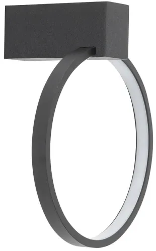 Czarna lampa ścienna kinkiet mała obręcz 18cm Nowodvorski 10808 Circolo XS LED 9W 3000K Tani