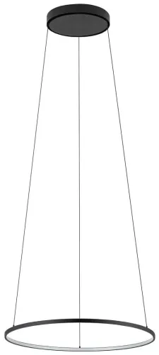 Czarna lampa wisząca pozioma obręcz 45cm Nowodvorski 10813 Circolo S LED 18W 3000K Rabat