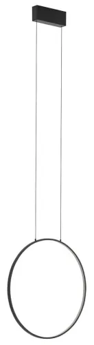 Wyjątkowa oferta Czarna lampa wisząca pionowa obręcz 60 cm Nowodvorski 10811 Circolo M LED 21W 3000K