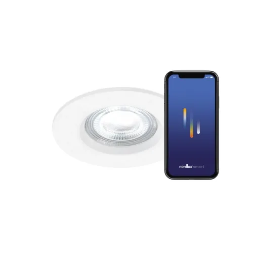 Cena promocyjna Lampa sufitowa podtynkowa Nordlux 2210500001 Don Smart LED 4,7W 2200-6500K ściemniacz 8,5cm biały aplikacja Nordlux Smart zestaw 3 sztuk