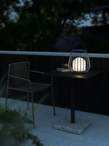 Zniżka Zewnętrzna przenośna bateryjna lampa stołowa Nordlux 2218105006 Jim To-Go LED 3W 2700K IP54 ściemniacz 30cm niebieski