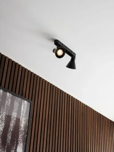 Niska cena Czarna lampa sufitowa dwa reflektory regulowane punktowe Nordlux 45770103 Eik 2xGU10