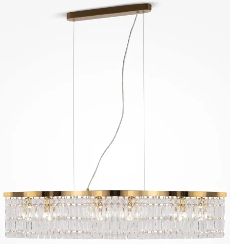 Lampa Wisząca Podłużny Kryształowy Żyrandol Maytoni DIA005PL-06G Dune 6xE14 93cm x 138cm złoty Oferta