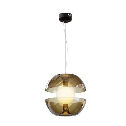 Premium Lampa Wisząca Szklana Kula Otwarta Maytoni MOD322PL-L6G3K Rebel LED 6W 3000K 30cm x 149cm złoty