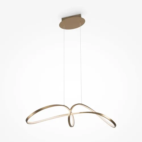 Szybka dostawa Lampa Wisząca Wygięta Obręcz Maytoni MOD156PL-L52G4K Curve LED 42W 4000K 92cm x 150cm złoty