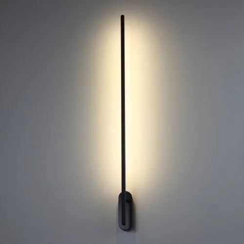 Oferta limitowana Czarny podłużny obracany kinkiet lampa ścienna Elkim Lighting 624301203 Line 243 10W 4000K 90cm