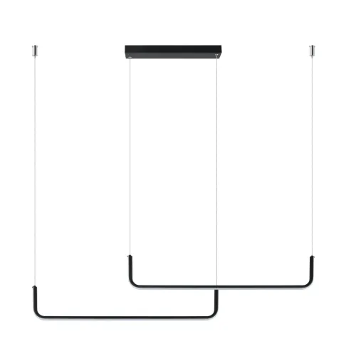 Dodaj do koszyka Czarna lampa wisząca dwie zaoblone linie Light Prestige LP-1015/2P Malwi LED 2x20W 3000K 180cm