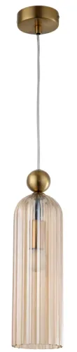 Dodaj do koszyka Lampa wisząca szklany podłużny wąski abażur Light Prestige LP-939/1P amber Piega 1 E14