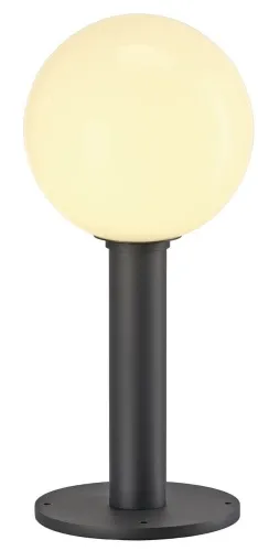 Oferta czasowa Antracytowy słupek z szklaną białą kulą 20cm do oświetlenia ścieżki SLV 1002000 Gloo E27 IP44