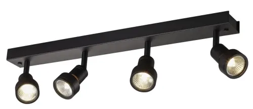 Bezpieczna płatność Czarna lampa sufitowa listwa z reflektorkami SLV 1002029 Puri 4xGU10 56cm