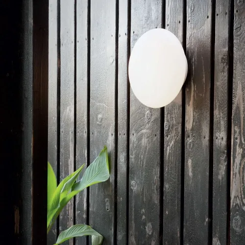 Zewnętrzna lampa ścienna sufitowa białe jajo Ideal Lux 135250 Bubble E27 IP44 Zniżka