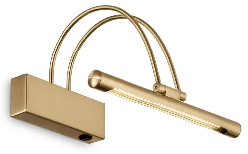 Mosiężna lampa ścienna kinkiet galeryjka z włącznikiem Ideal Lux 121154 Bow LED 2,5W 360LM 3000K 26cm Tylko dziś