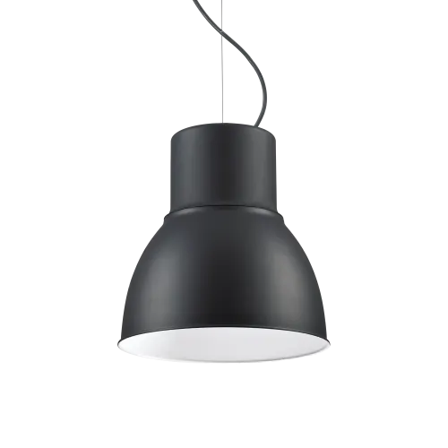 Oferta limitowana Czarna kuchenna lampa wisząca metalowy klosz kopuła Ideal Lux 232041 Breeze E27 46cm x 263cm