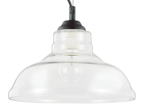 Bezpieczna płatność Lampa wisząca do kuchni z szklanym kloszem Ideal Lux 112336 Bistro E27 28cm x 125cm