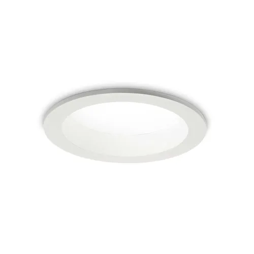 Biała lampa punktowa wpuszczana w sufit Ideal Lux 193533 Basic Wide LED 20W 2400LM 3000K IP44 87stopni 14,4cm x 7,1cm Nie przegap