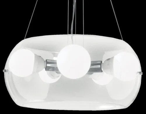 Tani Lampa wisząca szklany klosz z żarówkami wewnątrz Ideal Lux 016863 Audi-10 5xE27 48cm x 100cm