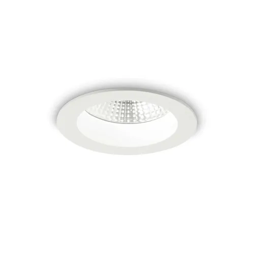 Oferta limitowana Biała okrągła lampa wpuszczana w sufit Ideal Lux 193458 Basic Accent LED 10W 1050LM 3000K IP44 45stopni 10,3cm x 5,8cm