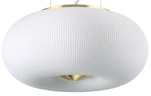 Bezpieczne zakupy Lampa wisząca biały klosz pączek zdobione szkło Ideal Lux 214474 Arizona 3xGX53 40cm x 232cm biały mosiądz