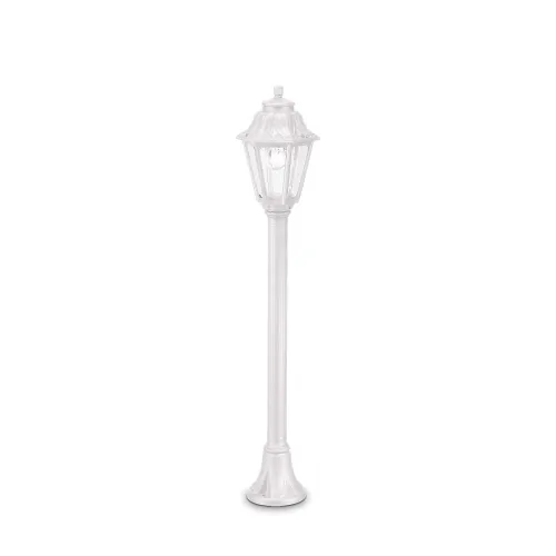 Biała zewnętrzna lampa stojąca w stylu klasycznej latarni Ideal Lux 120454 Anna E27 IP55 110cm Łatwy zwrot