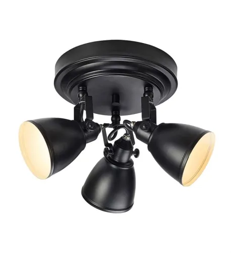 Lampa sufitowa spot regulowany czarny w stylu industrialnym MarkSlojd 108081 Fjällbacka 3xG9 42cm Super okazja