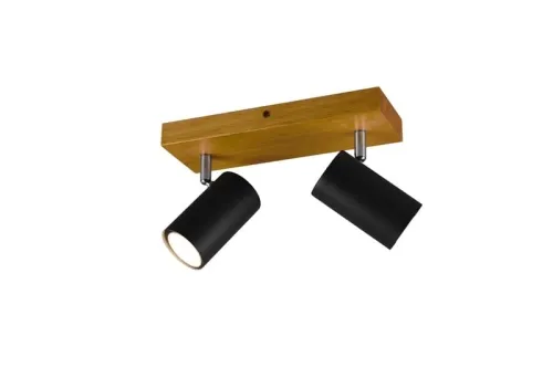 Lampa sufitowa punktowa spot Reflektory regulowane Trio 812400232 Marley 2xGU10 czarny brązowy Nowość