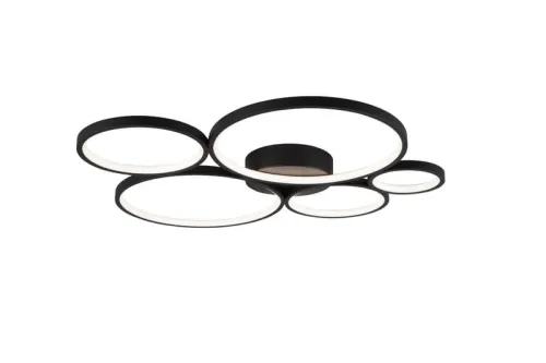 Oferta czasowa Lampa Sufitowa Okręgi Trio 622610532 Rondo LED 49W 3000K ściemniacz czarna