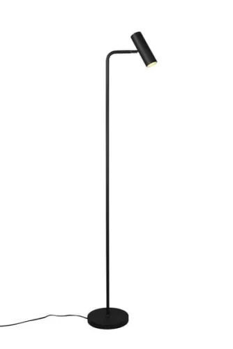 Dodaj do koszyka Czarna lampa Podłogowa punktowa spot z regulowanym kloszem Trio 412400132 Marley GU10 151cm włącznik na kloszu