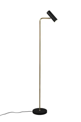 Lampa stojąca Podłogowa punktowa spot klosz regulowany Trio 412400108 Marley GU10 151cm Mosiądz Czarny Sprawdź teraz