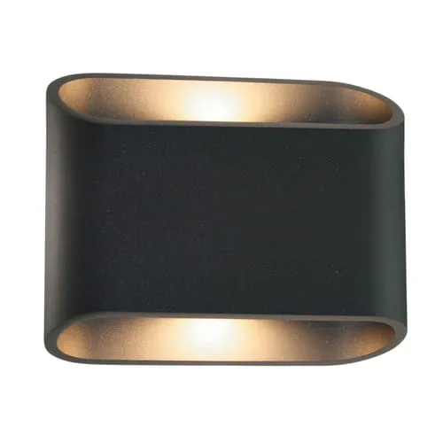 Szary zaoblony kinkiet elewacyjny góra - dół Leds C4 05-9873-Z5-CL Diago LED 9,8W 3000K IP65 Kup teraz