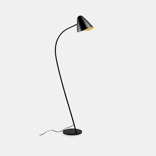 Czarna łukowa lampa podłogowa z kloszem Leds C4 25-7582-05-05 Organic E27 135cm Ekspresowa dostawa