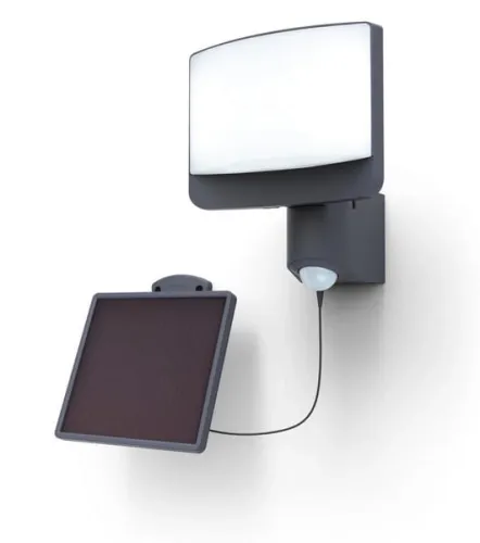 Darmowy zwrot Naświetlacz z panelem solarnym Lutec 6925604345 Sunshine LED 11W 800LM 5000K IP54 Czujnik ruchu zmierzchu szary