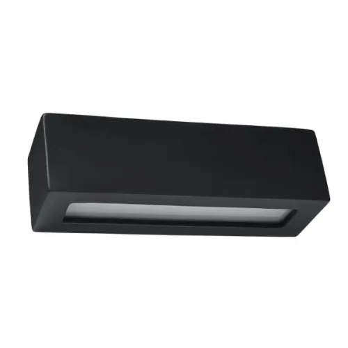 Czarny ceramiczny kinkiet prostokąt z szybką Sollux Lighting SL.0878 Vega E27 Łatwy zwrot